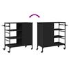 vidaXL Kitchen Trolley Black 87.5x38.5x84.5 cm Engineered Wood