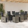 vidaXL Garden Dining Set with Cushion 7 pcs Beige Poly Rattan