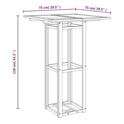 vidaXL 5 Piece Outdoor Bar Set Solid Wood Acacia