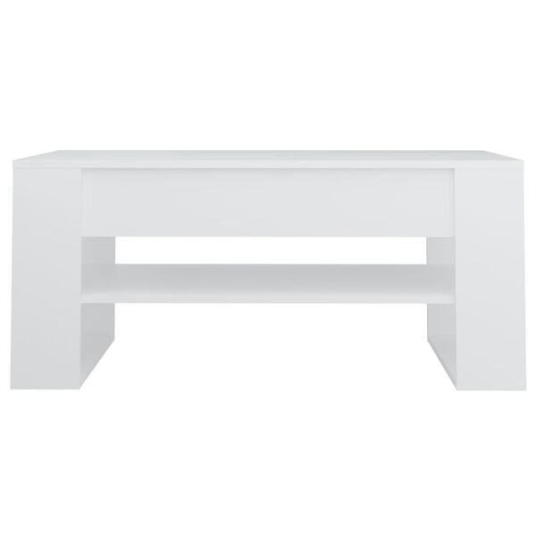 vidaXL Coffee Table White 102x55x45 cm Engineered Wood