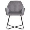 vidaXL Dining Chairs 6 pcs Grey Velvet
