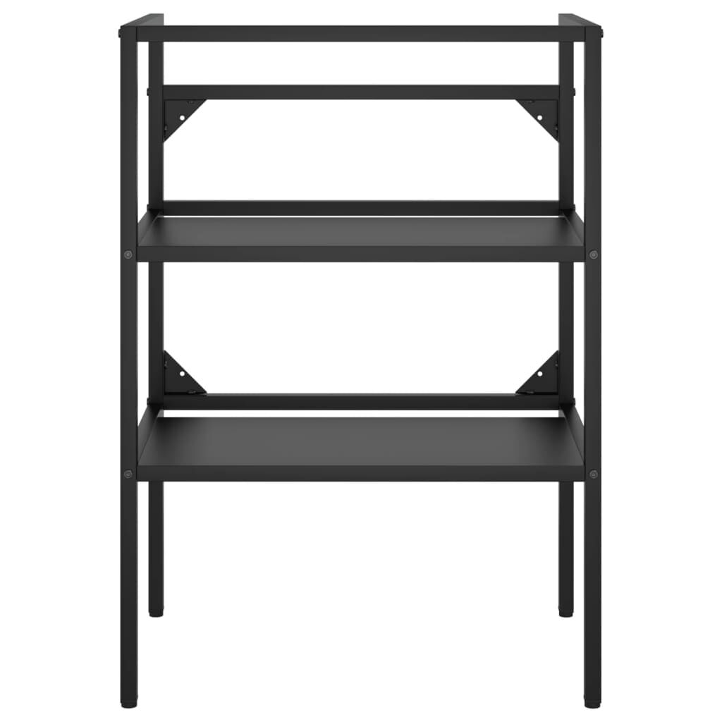 vidaXL Bathroom Washbasin Frame Black 59x38x83 cm Iron