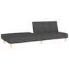 vidaXL 2-Seater Sofa Bed Dark Grey Fabric