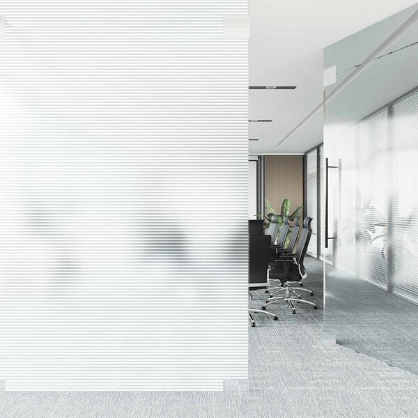 vidaXL Window Film Frosted Stripes Design 0.9x50 m PVC