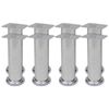 vidaXL Round Sofa Legs 8 pcs Chrome 180 mm