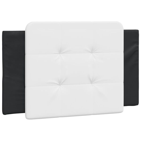vidaXL Bed Frame without Mattress "Zadar" Black and White 100x203 cm Faux Leather