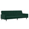 vidaXL 2-Seater Sofa Bed Dark Green Velvet