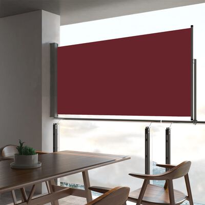 vidaXL Patio Retractable Side Awning 80x300 cm Red