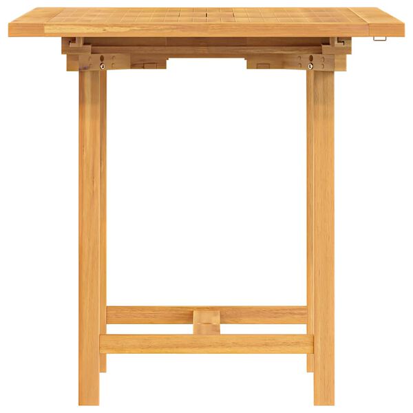 vidaXL Extending Garden Table 110-160x80x75cm Solid Wood Teak