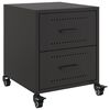 vidaXL Bedside Cabinets 2 pcs Black 36x39x43.5 cm Steel