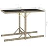 vidaXL 3 Piece Garden Dining Set Beige