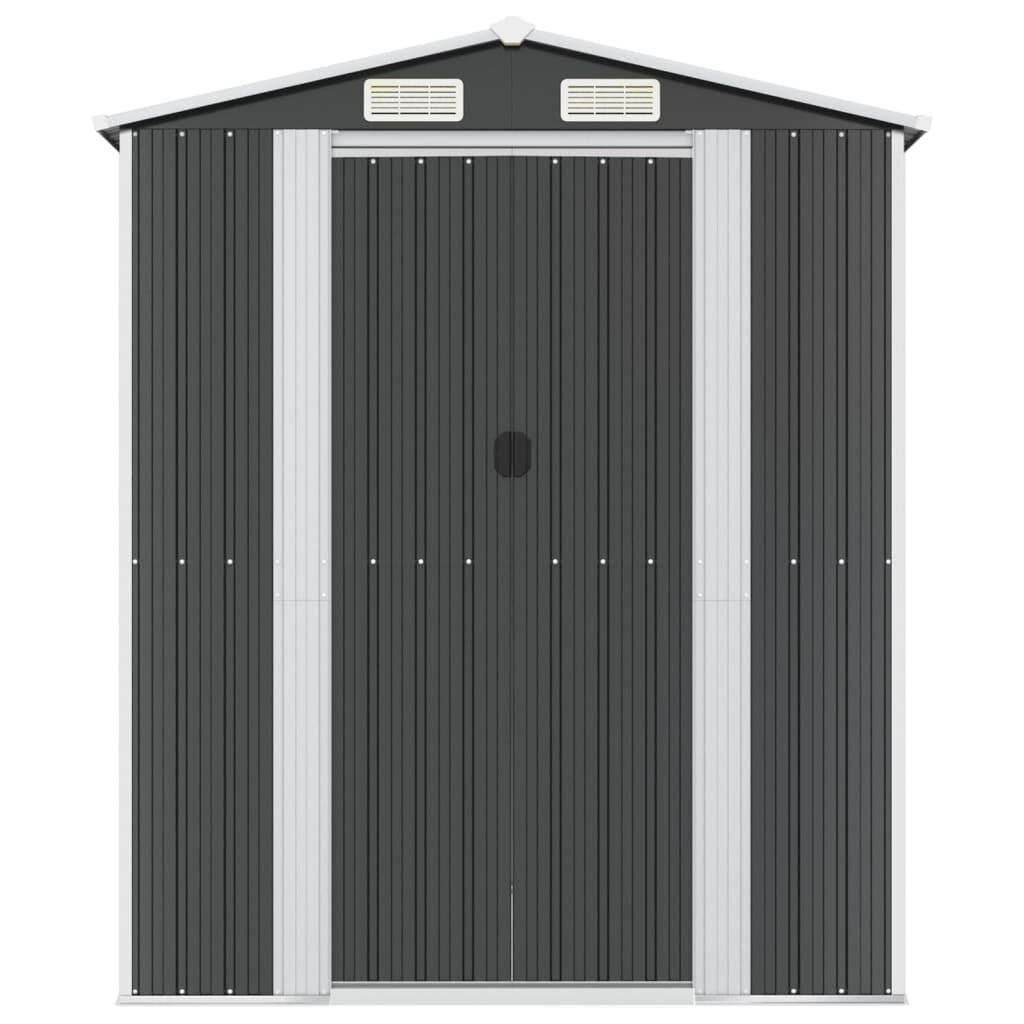 vidaXL Garden Shed Anthracite 192x1021x223 cm Galvanised Steel