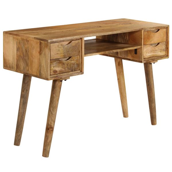 vidaXL Writing Desk Solid Mango Wood 115x47x76 cm