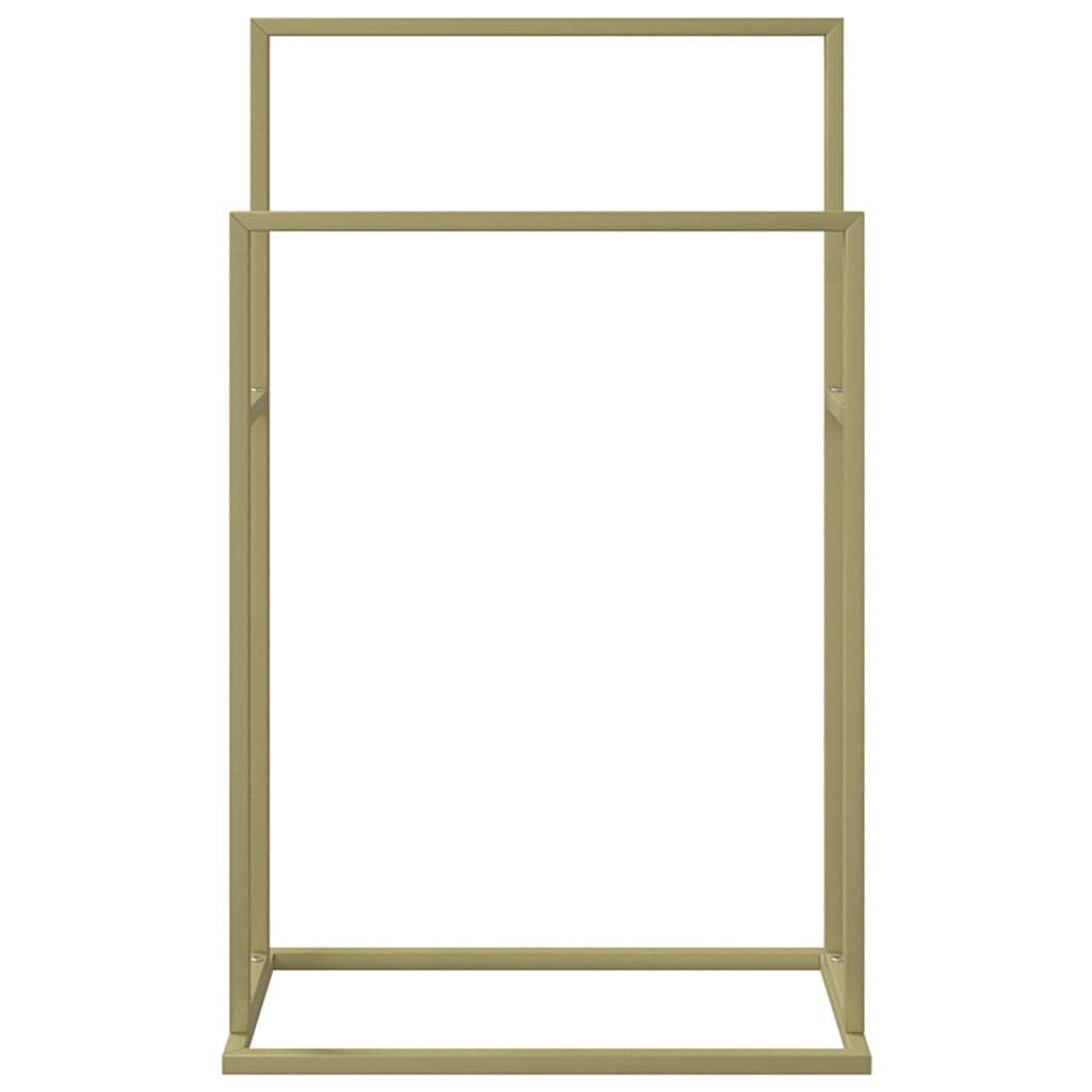 vidaXL Freestanding Towel Rack Gold 48x24x78.5 cm Iron