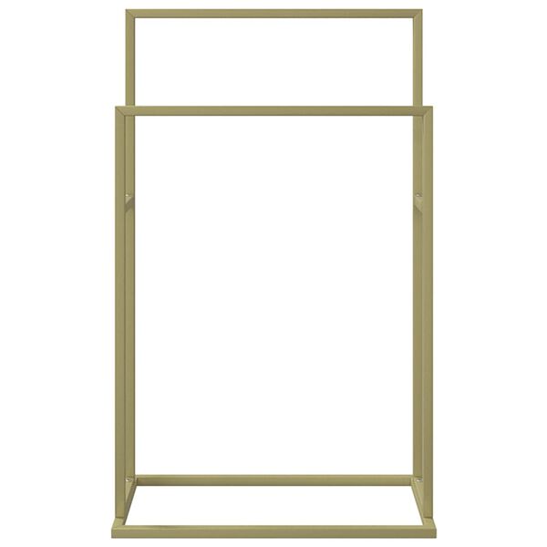vidaXL Freestanding Towel Rack Gold 48x24x78.5 cm Iron