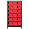 vidaXL Locker Cabinet Anthracite and Red 90x40x180 cm Steel