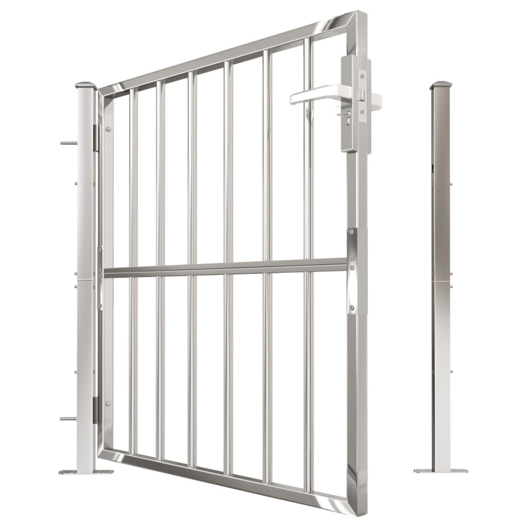 vidaXL Garden Gate 100x100 cm Stainless Steel