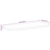 vidaXL Table Top 110x40x3.8 cm Oval Solid Wood Mango