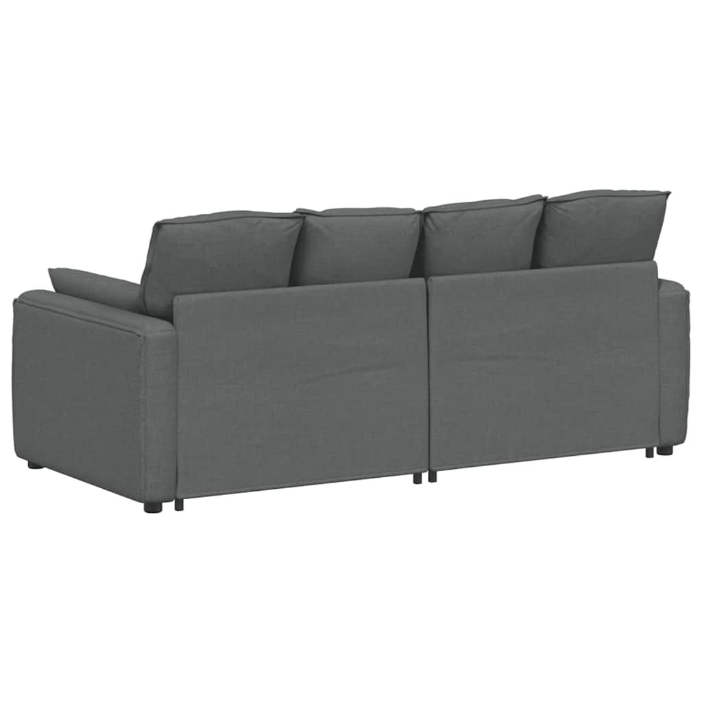 vidaXL Modular Sofa with Cushions Dark Grey