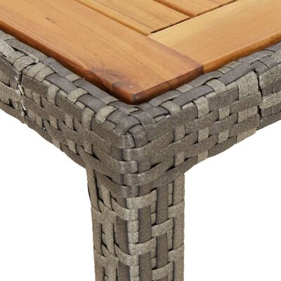 vidaXL 5 Piece Garden Dining Set with Cushions Grey Poly Rattan