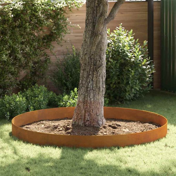 vidaXL Lawn Edging Rusty 450 x 0.05 x 25 cm Weathering Steel