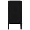 vidaXL Sideboard SENJA Rattan Look Black 112x40x80 cm Solid Wood Pine