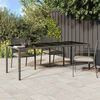 vidaXL Garden Table Grey 250 x 100 x 75 cm Poly Rattan