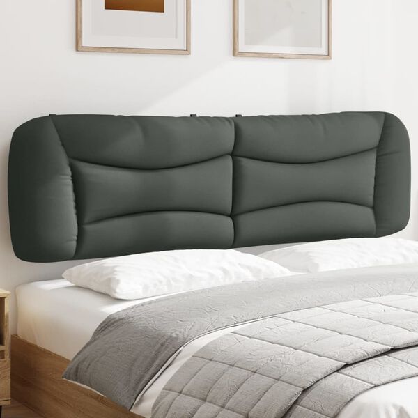 vidaXL Headboard Cushion "Hvar" Dark Grey 183 cm King Fabric