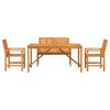 vidaXL Garden Dining Set 4 pcs Brown 150 x 90 x 74 cm