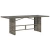 vidaXL Garden Dining Set with Cushion 7 pcs Grey Poly Rattan