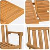 vidaXL Garden Dining Set 5 pcs Brown 160 x 80 x 75 cm Solid teak wood