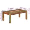 vidaXL Coffee Table 110x55x40 cm Solid Reclaimed Wood