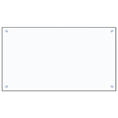 vidaXL Kitchen Backsplash Transparent 90 x 50 cm Tempered Glass