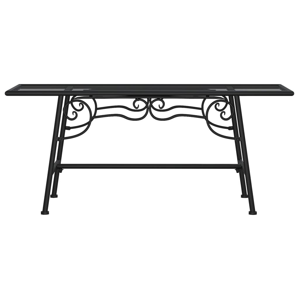 vidaXL Tree Bench 110 cm Black Steel