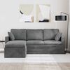vidaXL Sofa Dark Grey 198 x 134 x 80 cm Velvet