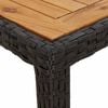 vidaXL Garden Table Black 150 x 90 x 75 cm Poly Rattan