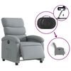 vidaXL Electric Recliner Chair Light Grey Fabric