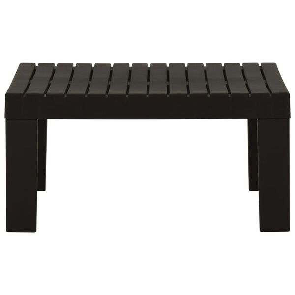 vidaXL 2 Piece Garden Lounge Set with Cushions Plastic Grey