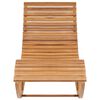vidaXL Rocking Sun Lounger with Cushion Solid Teak Wood