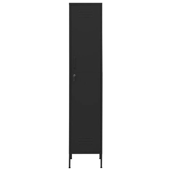 vidaXL Locker Cabinet Black 35x46x180 cm Steel