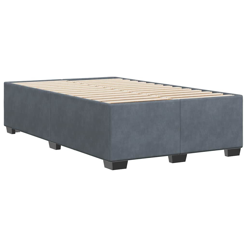 vidaXL Bed Frame without Mattress Dark Grey Full Velvet