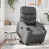 vidaXL Electric Stand up Massage Recliner Chair Grey Faux Leather