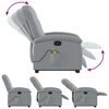 vidaXL Stand up Massage Recliner Chair Light Grey Fabric