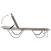 vidaXL Sun Lounger Aluminium and Textilene Taupe