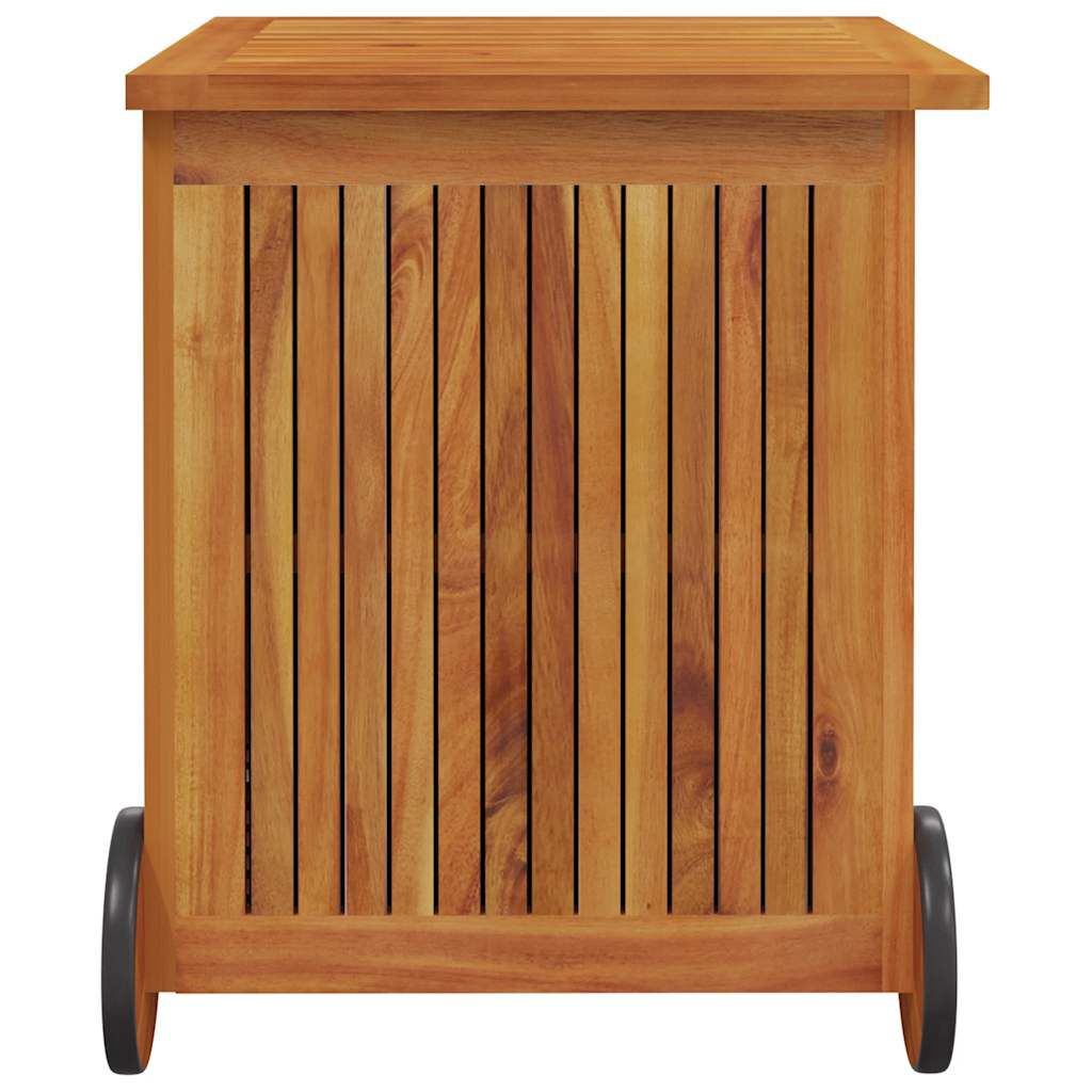vidaXL Garden Storage Box with Wheels 60x50x58 cm Solid Wood Acacia