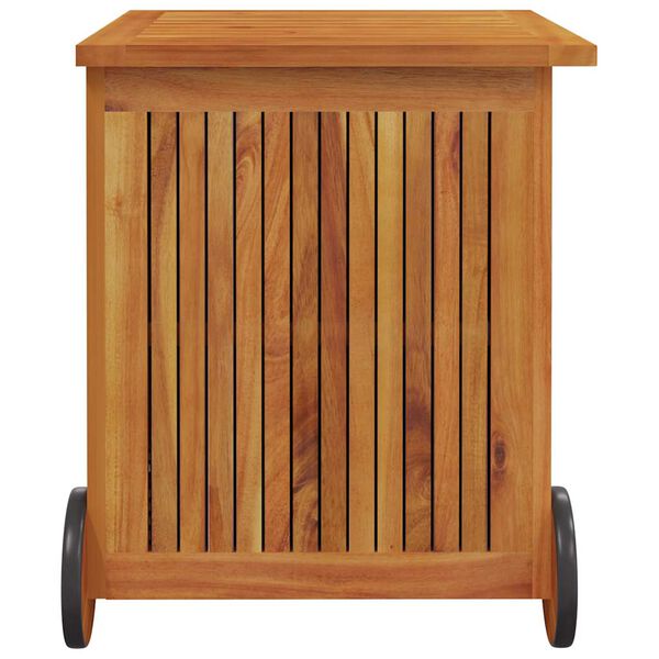 vidaXL Garden Storage Box with Wheels 60x50x58 cm Solid Wood Acacia