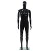 vidaXL Full Body Male Mannequin with Glass Base Glossy Black 185 cm