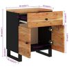 vidaXL Bedside Cabinet 50x33x60 cm Solid Wood Acacia&Engineered Wood