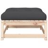 vidaXL Garden Sofa Armless with Cushions and Footstools