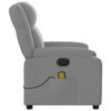 vidaXL Electric Massage Recliner Chair Light Grey Fabric